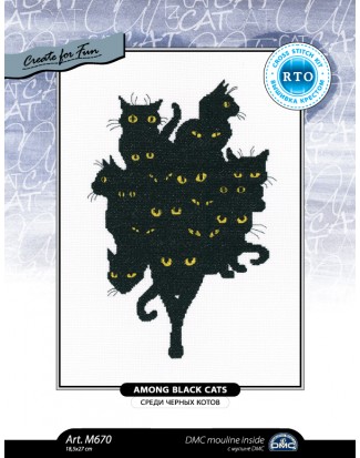 Набор для вышивания М670 «Среди черных котов» от магазина Маленькая-иголка