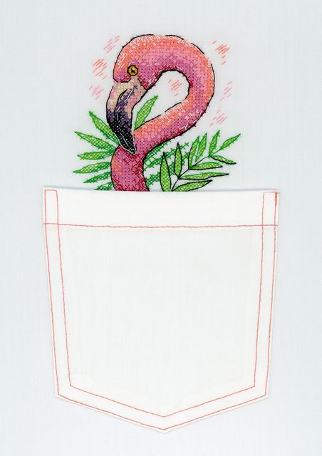 Набор для вышивания В-248 «Розовый фламинго» от магазина Маленькая-иголка