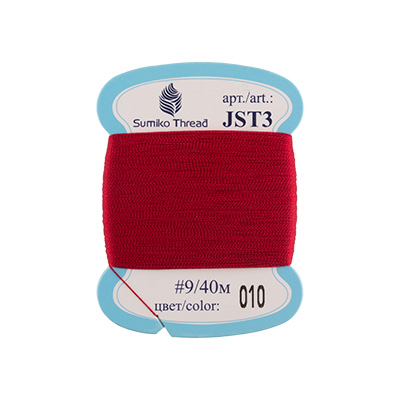 Нити для вышивания "SumikoThread" JST3 9 100% шелк 40 м, №010 т.красный от магазина Маленькая-иголка