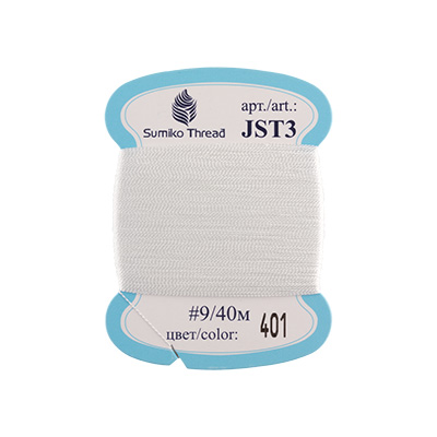 Нити для вышивания "SumikoThread" JST3 9 100% шелк 40 м, №401 белый от магазина Маленькая-иголка