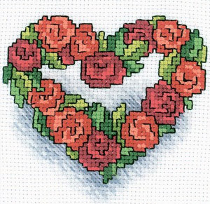 Набор для вышивания H121 «Сердечко из роз» от магазина Маленькая-иголка
