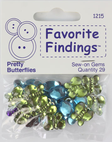 Пуговицы Favorite Findings "Прозрачные бабочки" от магазина Маленькая-иголка