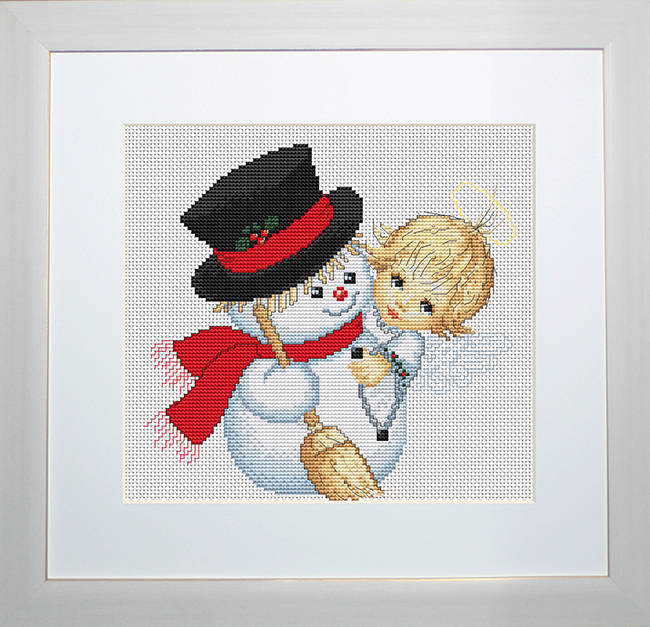 Набор для вышивания В191 «Ангелочек и снеговик» от магазина Маленькая-иголка