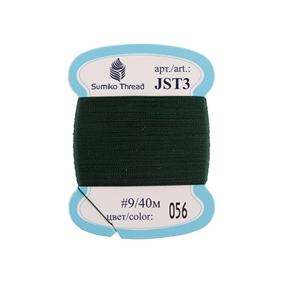 Нити для вышивания "SumikoThread" JST3 9 100% шелк 40 м, №056 т.зелёный от магазина Маленькая-иголка