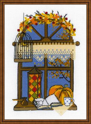 Набор для вышивания 1593 «Осеннее окошко» от магазина Маленькая-иголка